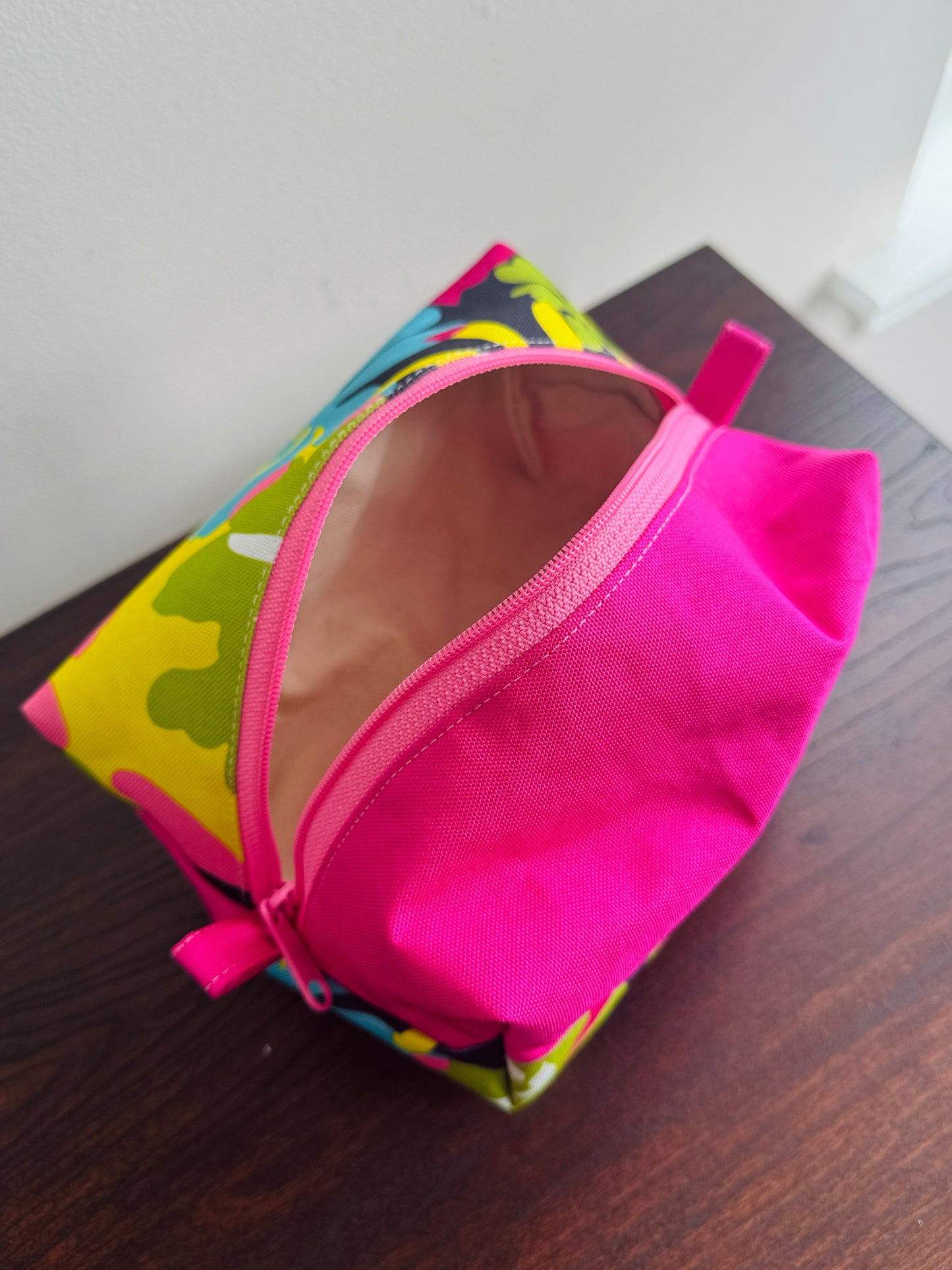 Waterproof Abstract Boxy Cosmetic Bag