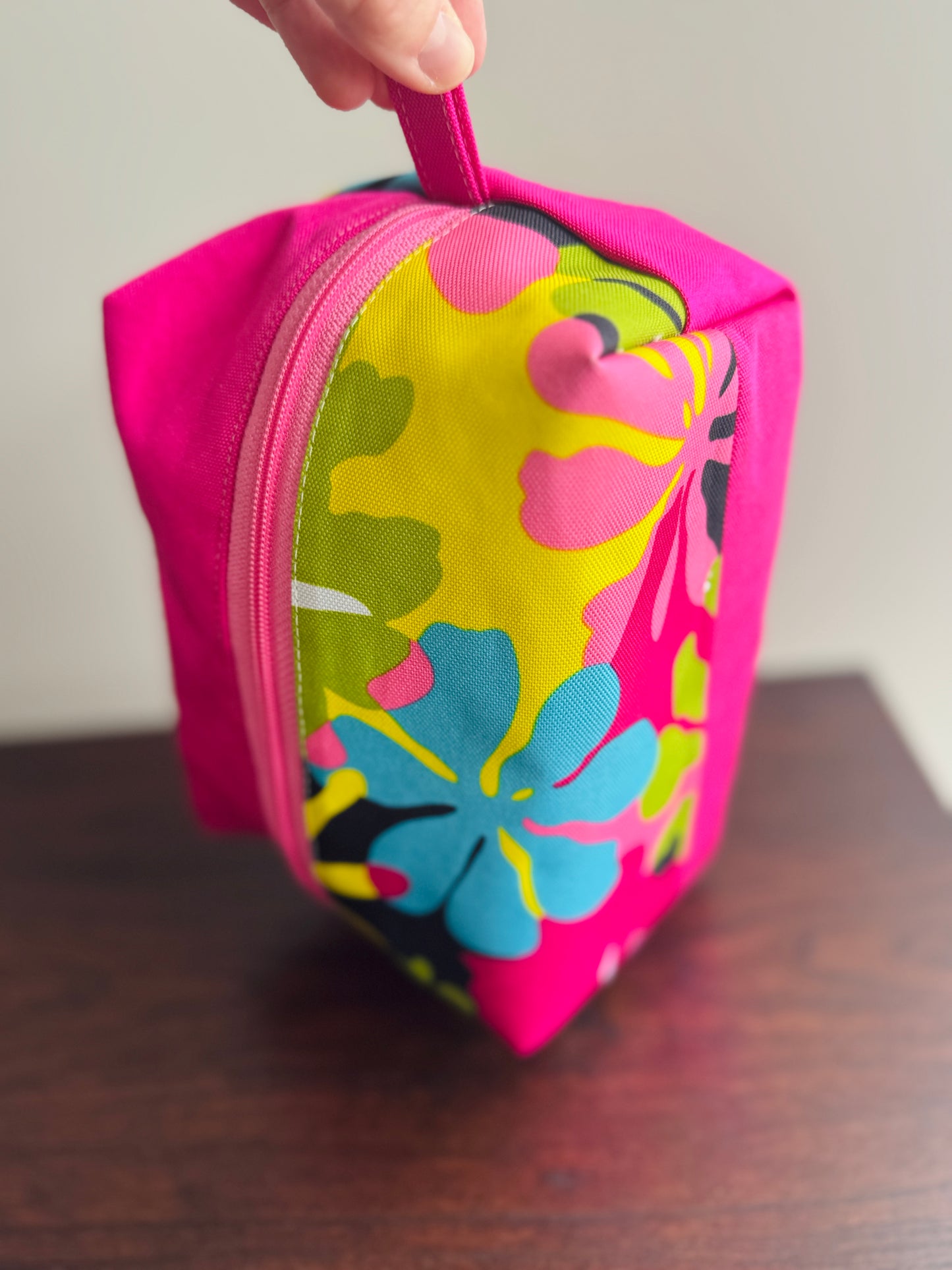 Waterproof Abstract Boxy Cosmetic Bag