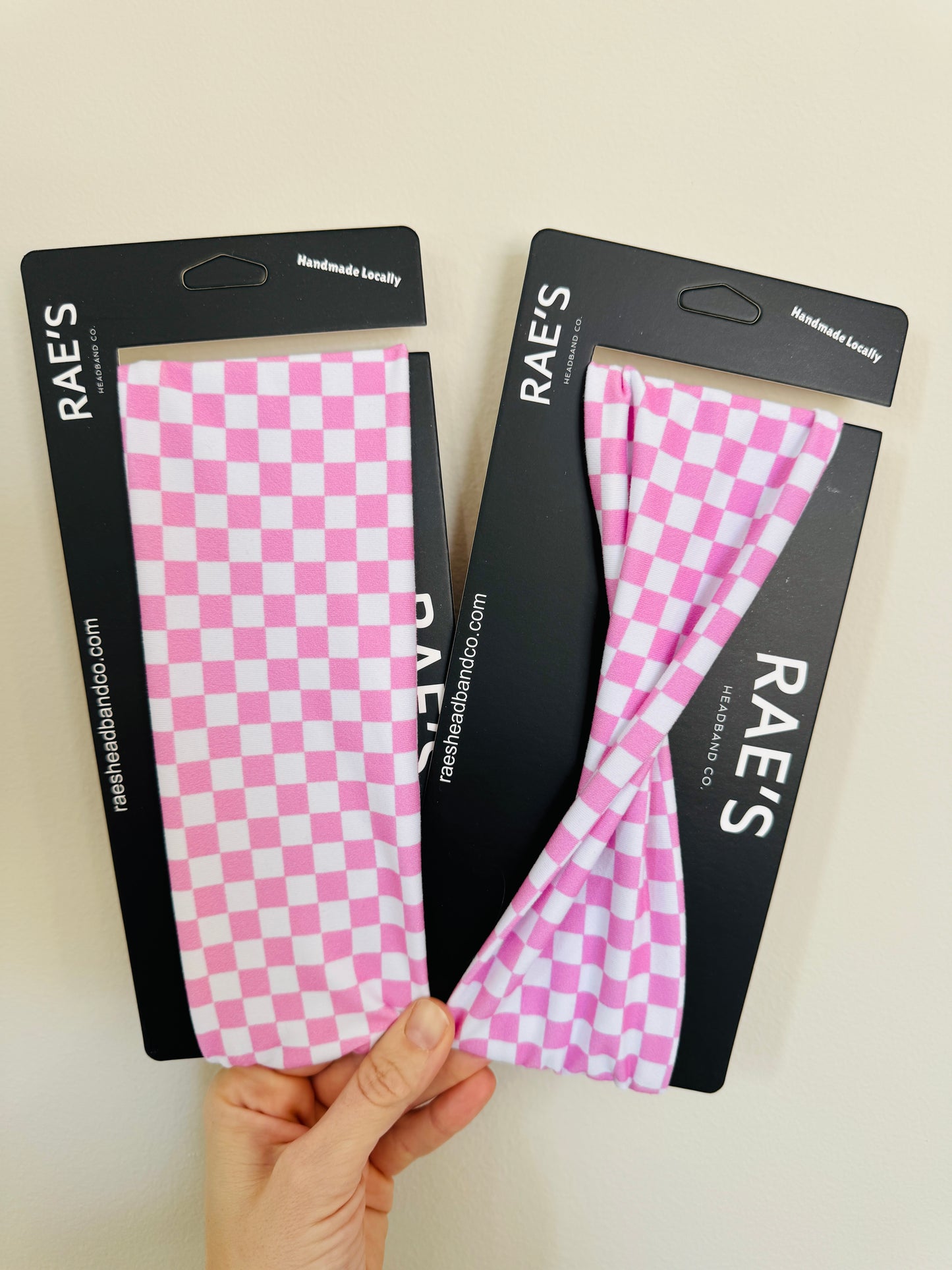 Pink & White Checkered