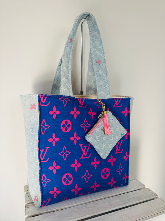 Designer Inspired Towel/Denim Tote