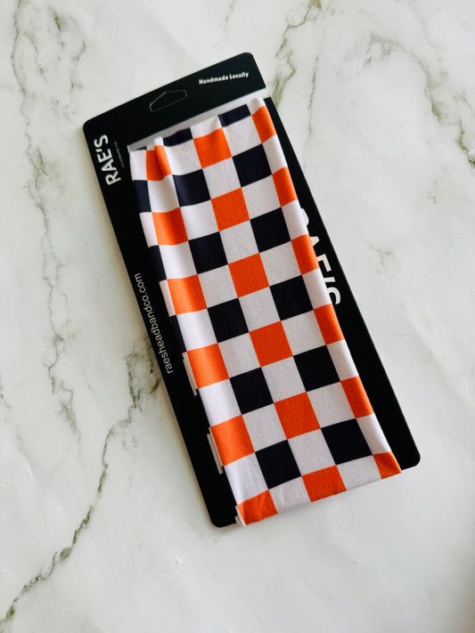 Black And Orange Checkered